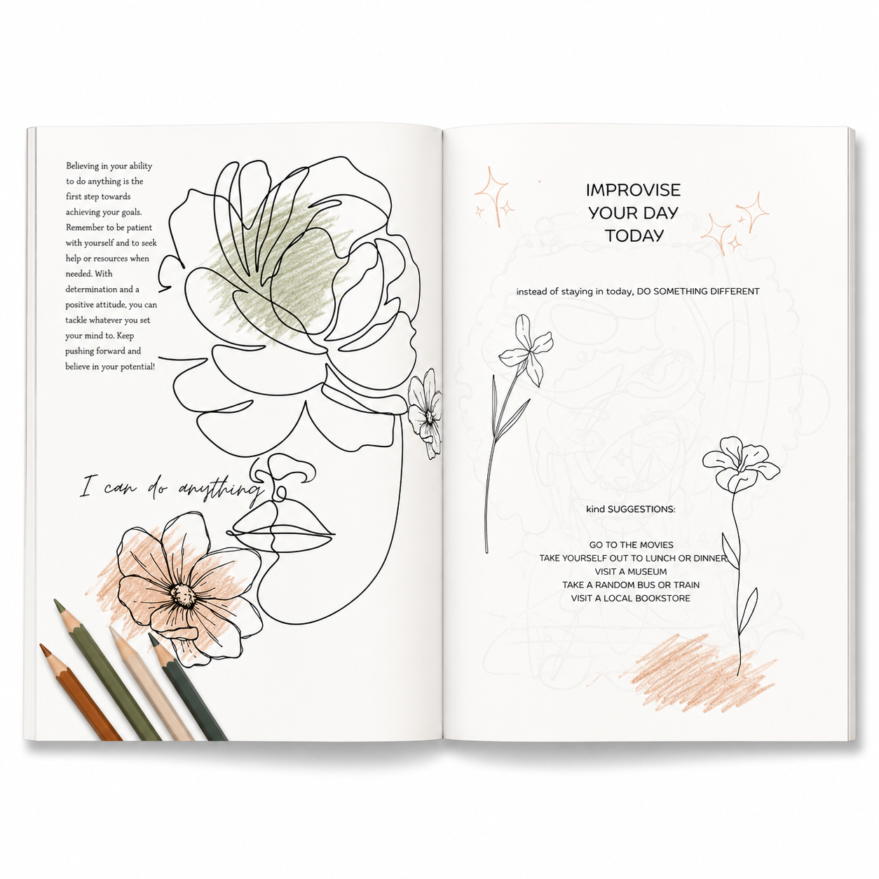 Mental Health Affirmation Coloring Book