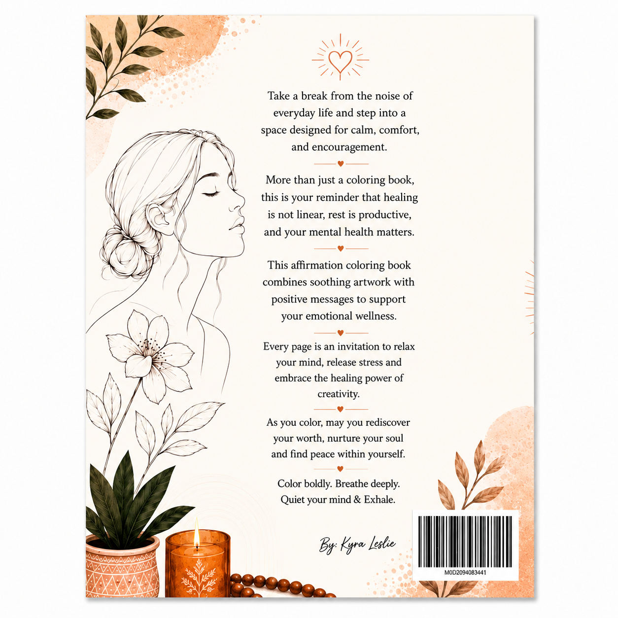 Mental Health Affirmation Coloring Book