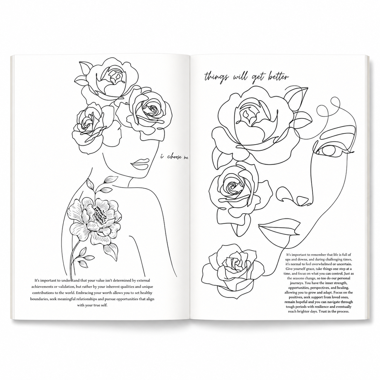 Mental Health Affirmation Coloring Book